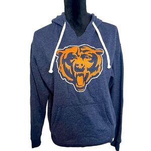 47 BRAND CHICAGO BEARS NFL FOOTBALL NAVY/ORANGE WOMENS HOODIE SIZE MEDIUM